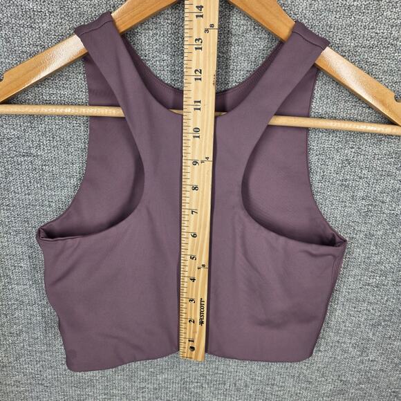 GIRLFRIEND COLLECTIVE WOMEN'S DUSTY PURPLE HIGH NECK CROP WORKOUT TANK – SIZE XS - Picture 9 of 11